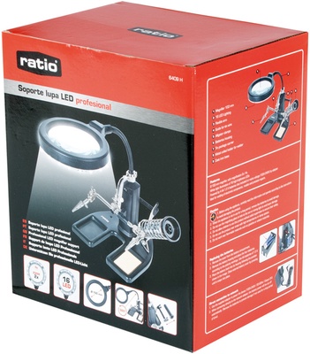  Lupa con Soporte Pinza Led Ratio Pro 6409